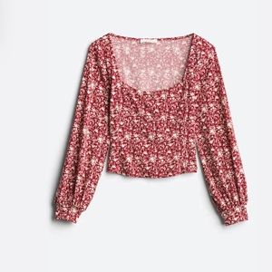 New Without Tag Naomi Square Neck Cropped Knit Top